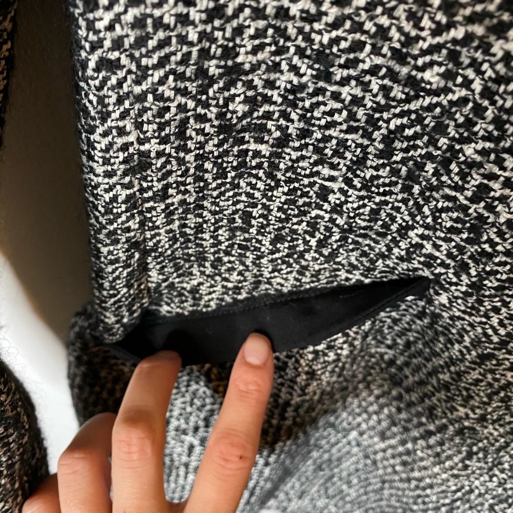 Zara Sz Medium Black Basic Button Up Jacket - image 3